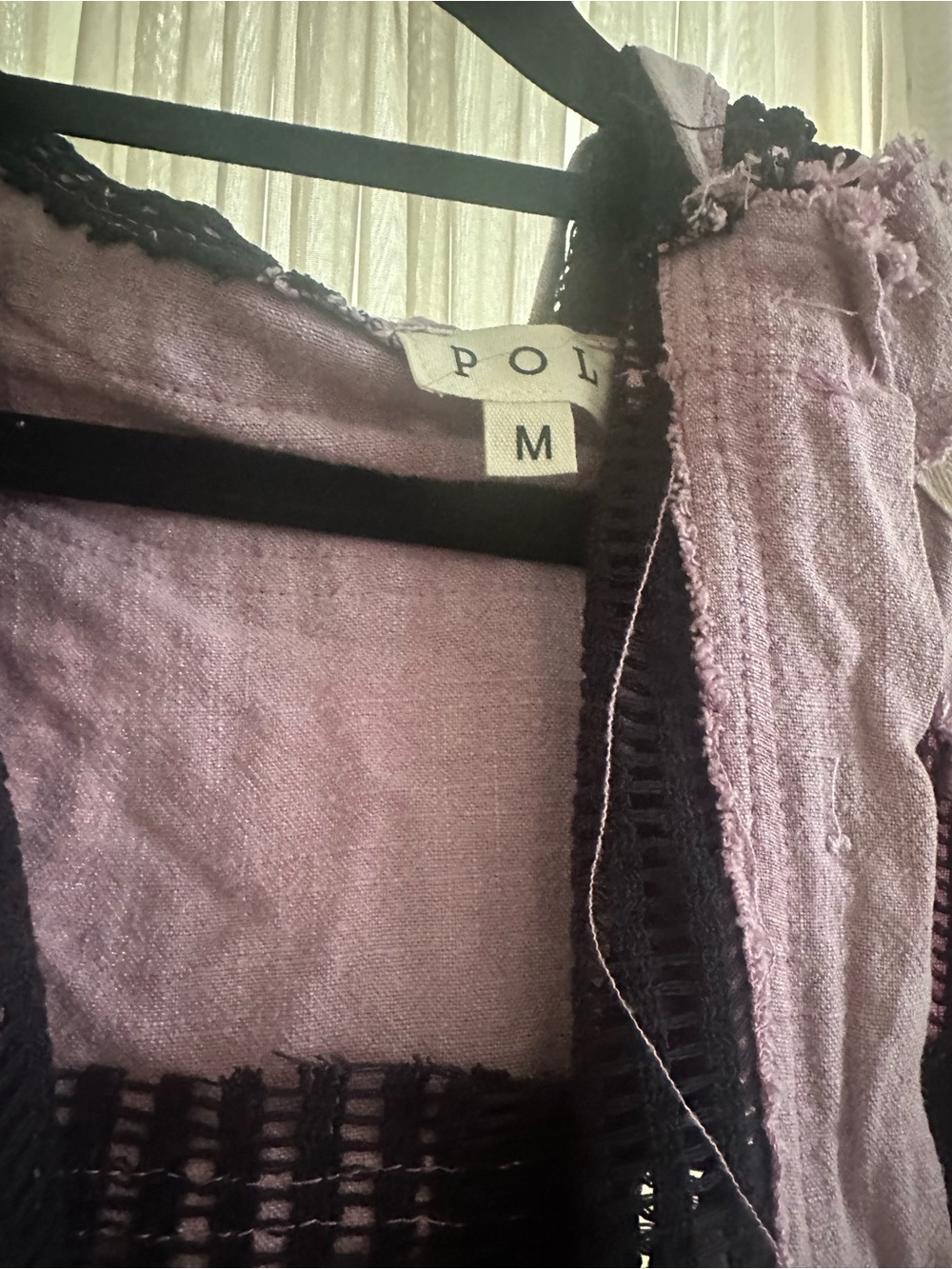 POL Sheer Indigo and Purple crochet Layering Jacket - Picture 2 of 3
